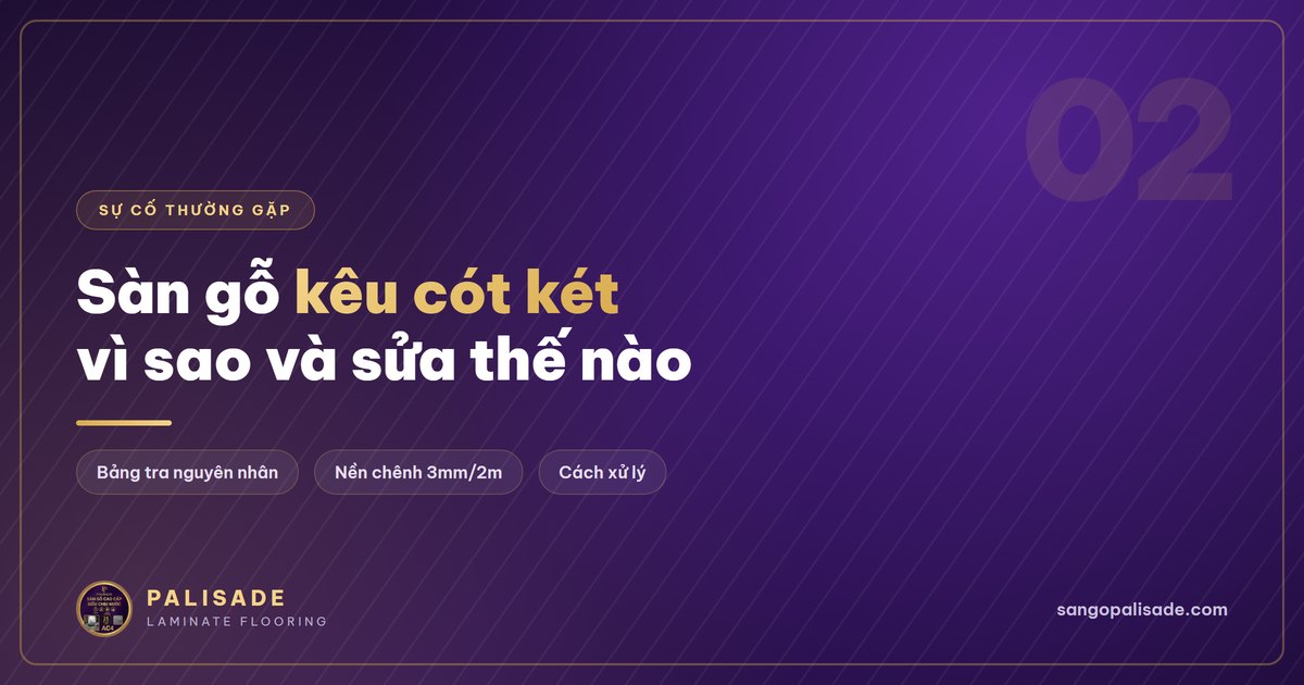Sàn gỗ thi công đúng kỹ thuật không bị kêu cót két