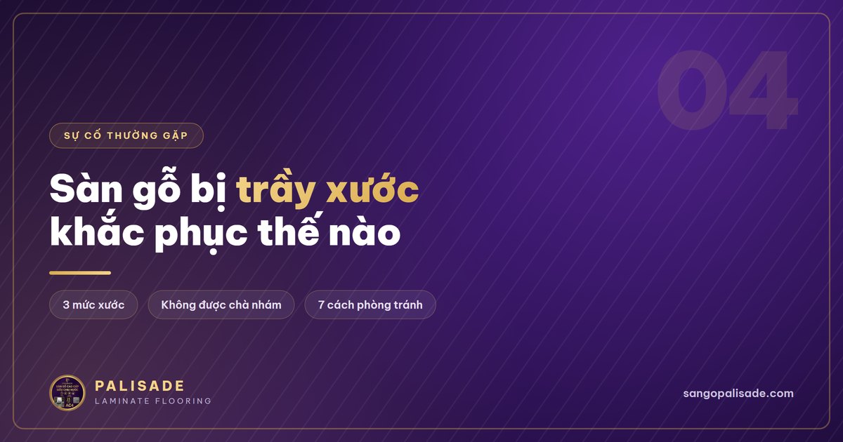 Bề mặt sàn gỗ chuẩn AC4 chống trầy xước