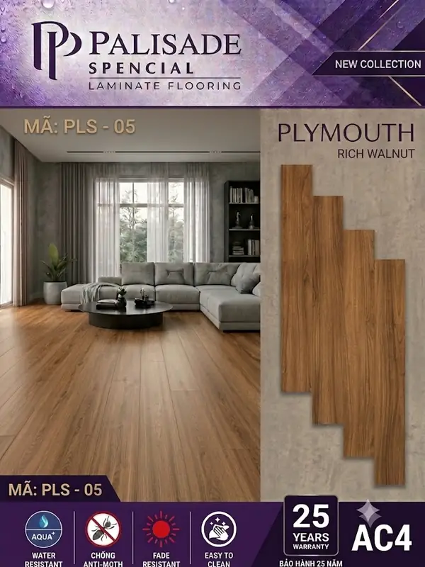 Sàn gỗ Palisade PLS-05 Plymouth Rich Walnut